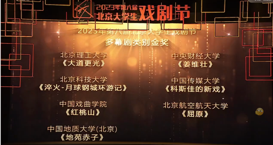 北京大学生戏剧节颁奖原创作品各具专业特色(图1)